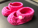 Crochet Baby Mary Jane Booties (0-3 Months)